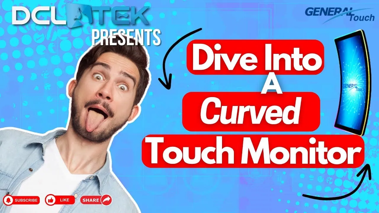 General Touch Curved Touch Monitors - J Shape 43" From DCLTEK