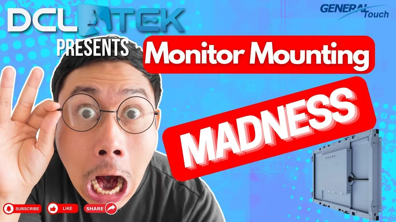 General Touch Monitor Mounting Demonstration from DCLTEK